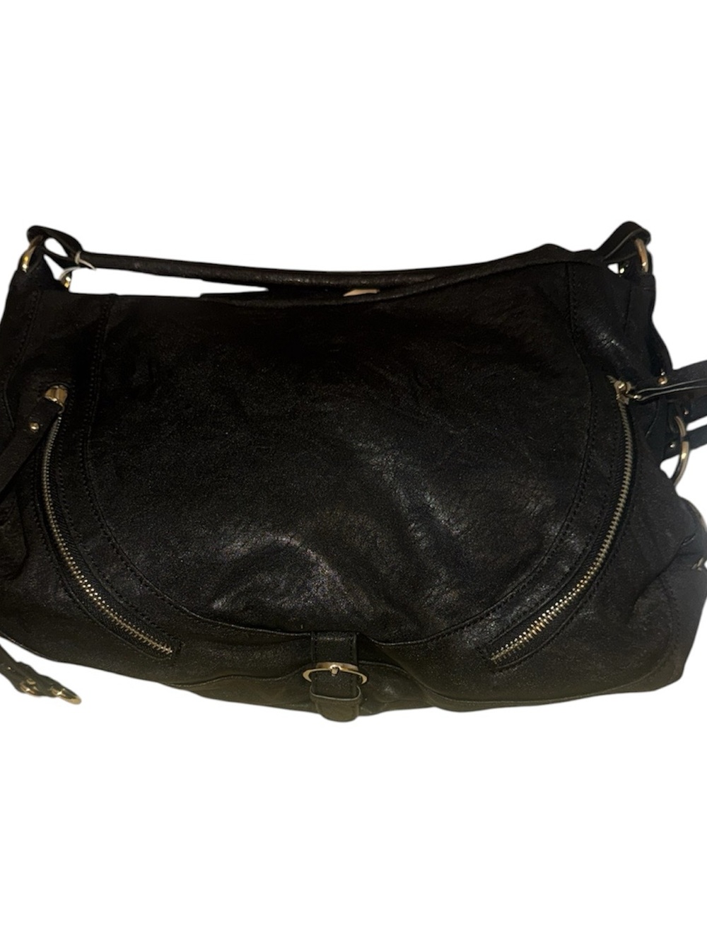 Black Leather Hobo Bag - American West Purse